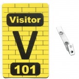 Custom Printed Numbered Subway PVC Badges + Strap Clips - 50 pack